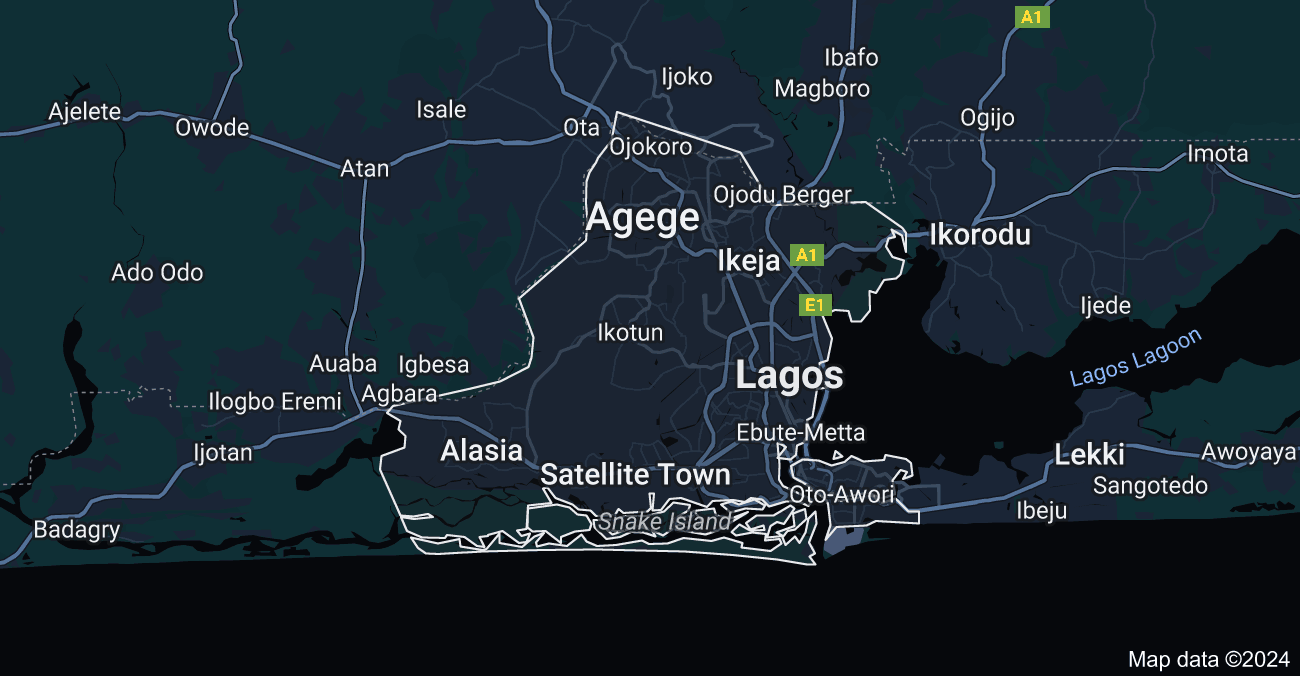 Map of Lagos listings